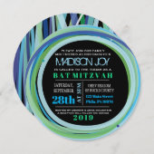 EENVOUDIGE LINES Bat Bar Mitzvah Uitnodiging (Voorkant / Achterkant)