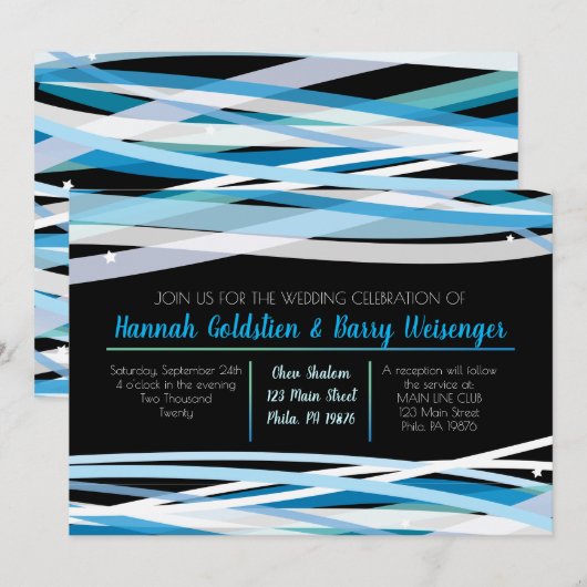 EENVOUDIGE LINES Weddenschap Kaart (Voorkant / Achterkant)