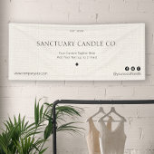 Eenvoudige Linnen Business Event Display Marketing Spandoek