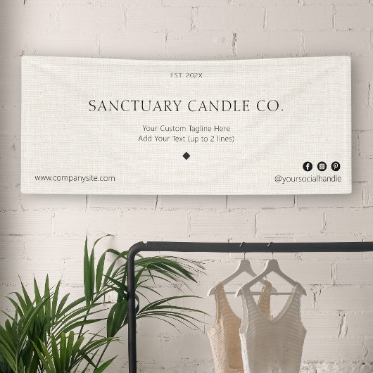 Eenvoudige Linnen Business Event Display Marketing Spandoek