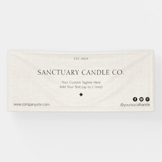 Eenvoudige Linnen Business Event Display Marketing Spandoek (Horizontaal)