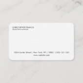Eenvoudige linnen textuur visitekaartjes. Witte ac Visitekaartje (Achterkant)