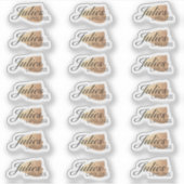 Eenvoudige Lip Gloss Packaging Gold Logo-markering Sticker (Voorkant)