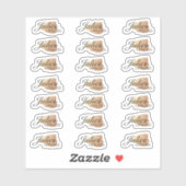 Eenvoudige Lip Gloss Packaging Gold Logo-markering Sticker (Vel)