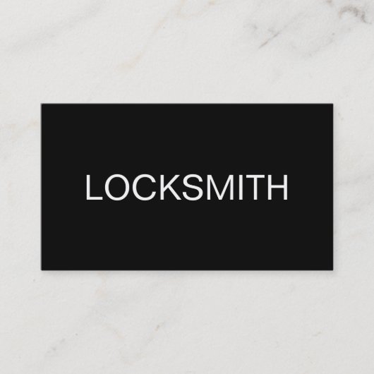 Eenvoudige Locksmith-Visitekaartjes Visitekaartje (Voorkant)