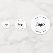 Eenvoudige logo aangepaste tekst bedrijfs-promotie confetti (Achterkanten)
