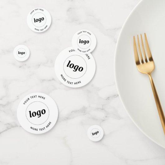 Eenvoudige logo aangepaste tekst bedrijfs-promotie confetti (Groep)
