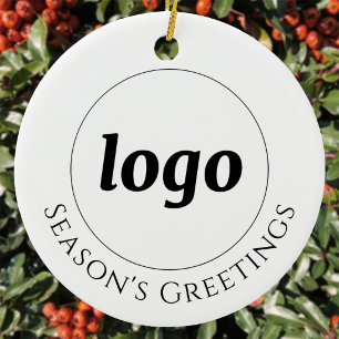 Eenvoudige logo aangepaste tekst bedrijfs promotie keramisch ornament