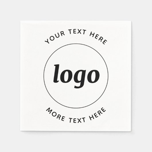 Eenvoudige Logo aangepaste tekst Servet (Voorkant)