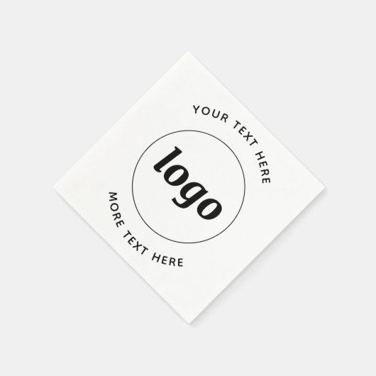 Eenvoudige Logo aangepaste tekst Servet (Hoek)