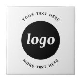 Eenvoudige Logo aangepaste tekst Tegeltje (Voorkant)