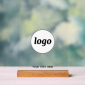 Eenvoudige logo aangepaste tekst zakelijk acryl bord (Neutraal)
