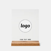 Eenvoudige logo aangepaste tekst zakelijk acryl bord (Voorkant)