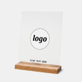 Eenvoudige logo aangepaste tekst zakelijk acryl bord (Hoek)