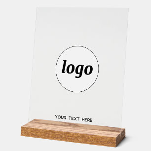 Eenvoudige logo aangepaste tekst zakelijk acryl bord
