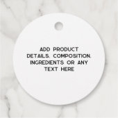 Eenvoudige logo aangepaste tekst zakelijke product bedankjes labels (Achterkant)