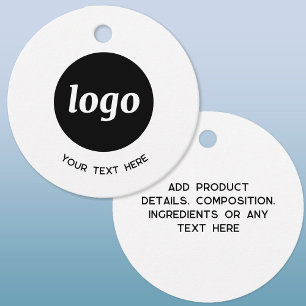 Eenvoudige logo aangepaste tekst zakelijke product bedankjes labels