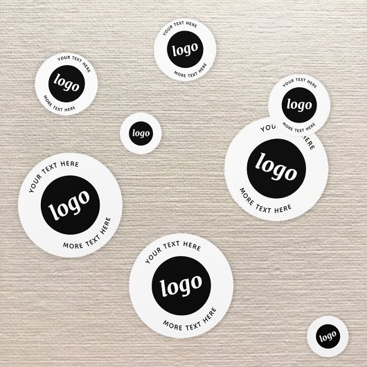 Eenvoudige logo aangepaste tekst zakelijke promoti confetti