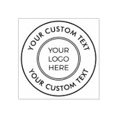 Eenvoudige logo aangepaste tekst zakelijke rubbere rubberstempel (Afrduk)