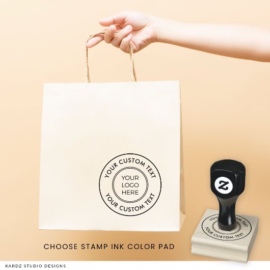 Eenvoudige logo aangepaste tekst zakelijke rubbere rubberstempel