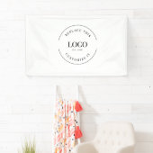 Eenvoudige Logo backdrop Company die Banne brandt Spandoek (Insitu)