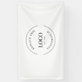 Eenvoudige Logo backdrop Company die Banne brandt Spandoek (Verticaal)