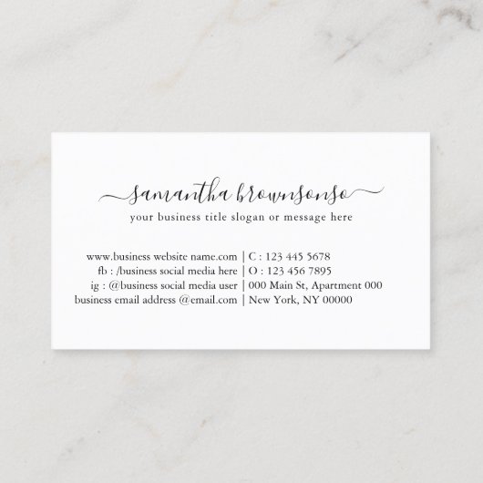 Eenvoudige logo bakkersgebak pet visitekaartje (Achterkant)