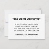 Eenvoudige Logo Bedrijfs het Brandmerken Dank u Bedankkaart (Achterkant)