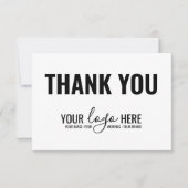 Eenvoudige Logo Bedrijfs het Brandmerken Dank u Bedankkaart (Voorkant)