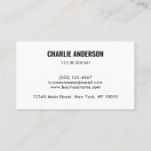 Eenvoudige Logo Bedrijfs het Brandmerken Dank u Visitekaartje (Achterkant)