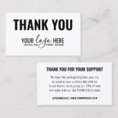 Eenvoudige Logo Bedrijfs het Brandmerken Dank u Visitekaartje (Voorkant / Achterkant)