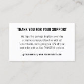 Eenvoudige Logo Bedrijfs het Brandmerken Dank u Visitekaartje (Achterkant)