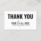 Eenvoudige Logo Bedrijfs het Brandmerken Dank u Visitekaartje (Voorkant)