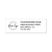 Eenvoudige  logo bedrijfsnaam adres  zelfinktende stempel (Design)