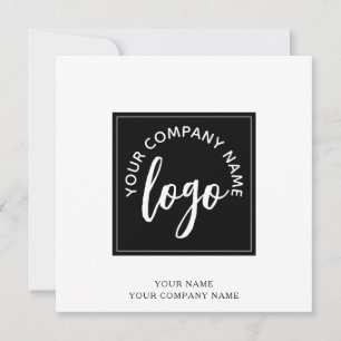 Eenvoudige Logo Bedrijfsnaam Note Kaart Notitiekaartje