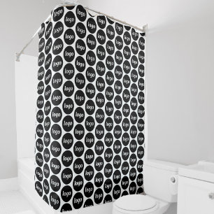 Eenvoudige Logo Bedrijfspatroon Promotie Douchegordijn