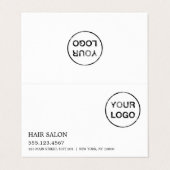 Eenvoudige Logo-benoemingskaart Visitekaartje (Buitenkant ongevouwen)