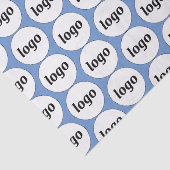 Eenvoudige Logo Business Branding Pattern Blauw Tissuepapier (Detail)