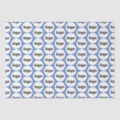 Eenvoudige Logo Business Branding Pattern Blauw Tissuepapier (Voorkant)