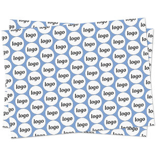 Eenvoudige Logo Business Branding Pattern Blauw Tissuepapier