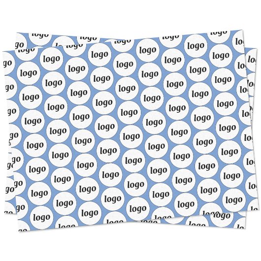 Eenvoudige Logo Business Branding Pattern Blauw Tissuepapier