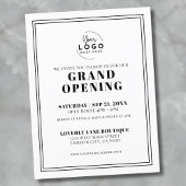 Eenvoudige Logo Business Grand Opening Invitation Briefkaart