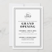 Eenvoudige Logo Business Grand Opening Kaart (Voorkant)