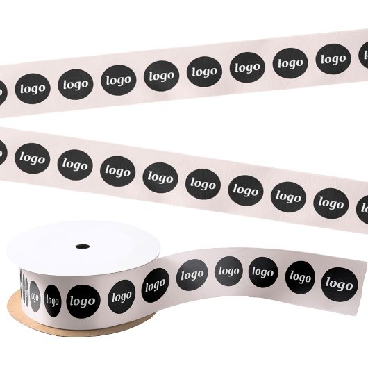 Eenvoudige Logo Business Packaging Blush Pink Satijnen Lint