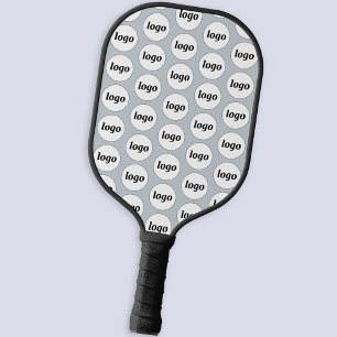 Eenvoudige Logo Business Patroon Poeder Blauw Pickleball Paddle