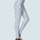 Eenvoudige Logo Business Pattern Blauw Leggings