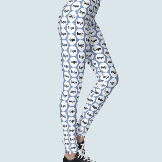 Eenvoudige Logo Business Pattern Blauw Leggings