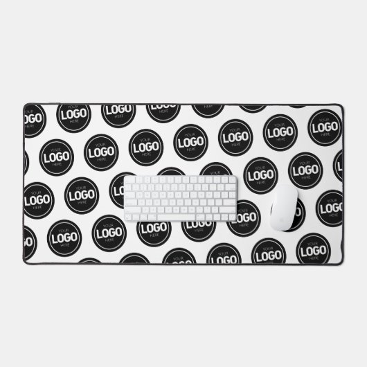 Eenvoudige Logo Business Pattern Desk Mat (Keyboard & Muis)
