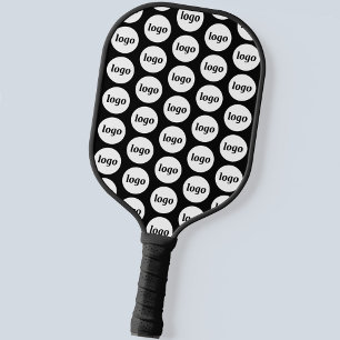 Eenvoudige Logo Business Pattern Zwart Pickleball Paddle