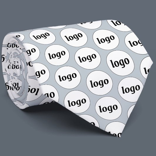 Eenvoudige Logo Business Promotiepoeder Blauw Stropdas